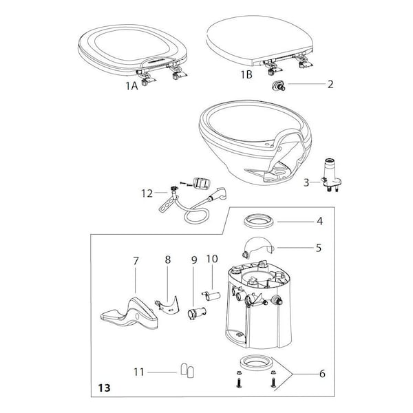 Thetford Thetford 42138 Base Kit High Bone Style II 42138 - main